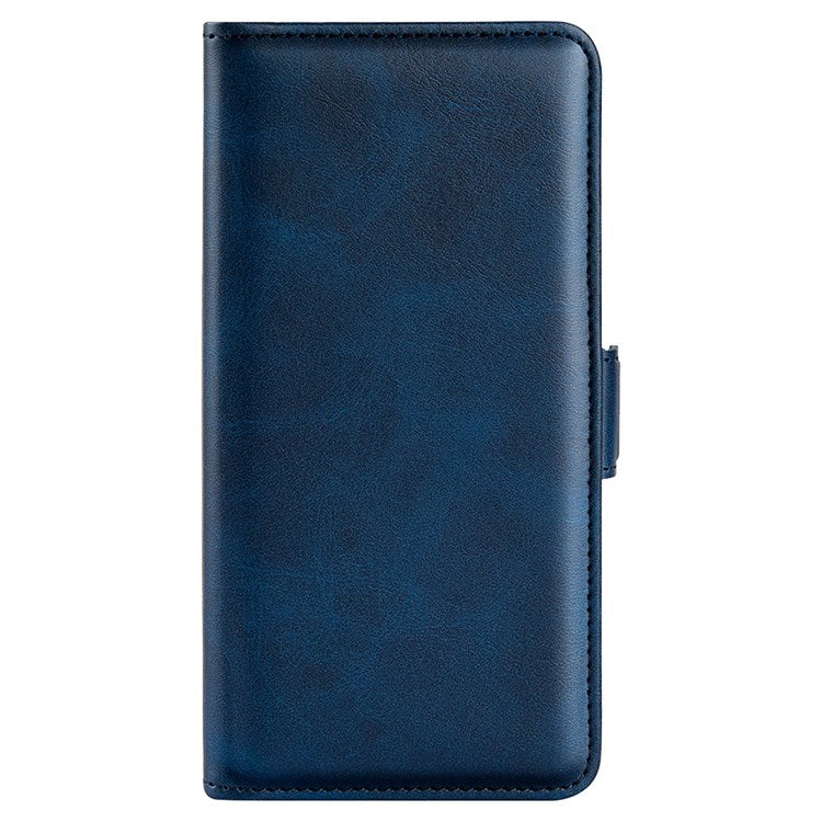 Folio Flip Dual-Clasp PU Leather Phone Shell for Honor X30/Magic4 Lite 5G, Adjustable Folding Stand Case Phone Wallet Accessory - Blue
