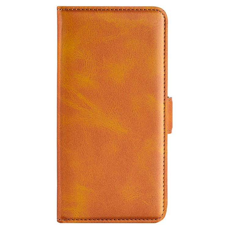 Folio Flip Dual-Clasp PU Leather Phone Shell for Honor X30/Magic4 Lite 5G, Adjustable Folding Stand Case Phone Wallet Accessory - Yellow