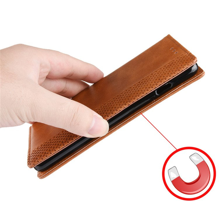 Cell Phone Cover for Honor 50 SE/Huawei nova 9 SE, All-inclusive Protection Auto-Absorbed Retro Surface Wallet Stand Leather Phone Shell - Brown