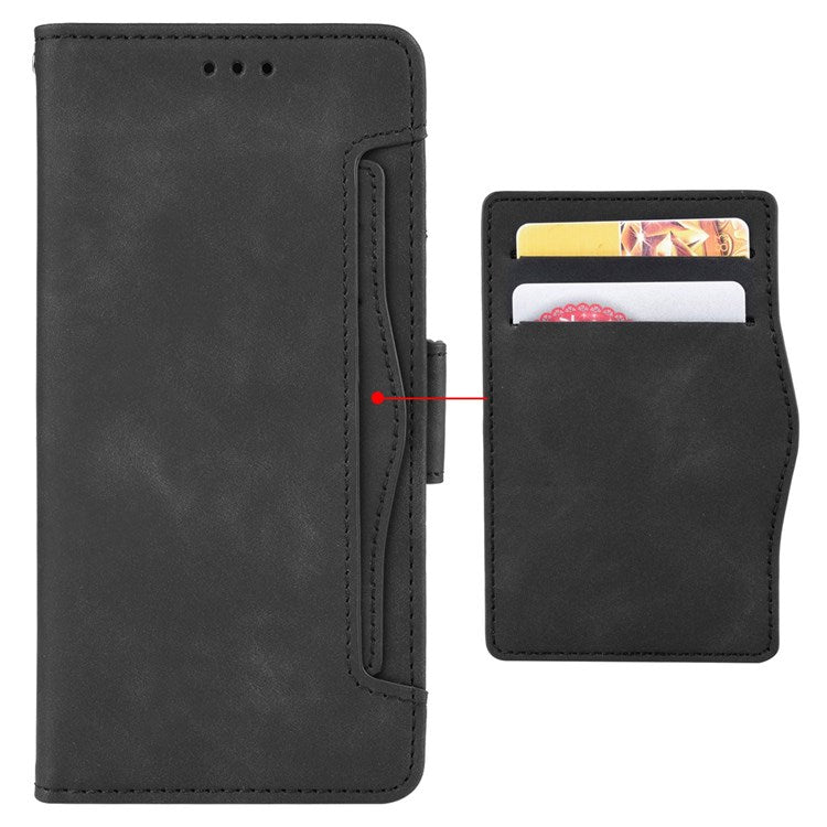 For Honor 50 SE/Huawei nova 9 SE Smartphone Bag Case Magnetic Flip Wallet Style Stand Shockproof PU Leather Phone Cover - Black