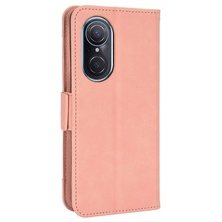 For Honor 50 SE/Huawei nova 9 SE Smartphone Bag Case Magnetic Flip Wallet Style Stand Shockproof PU Leather Phone Cover - Pink