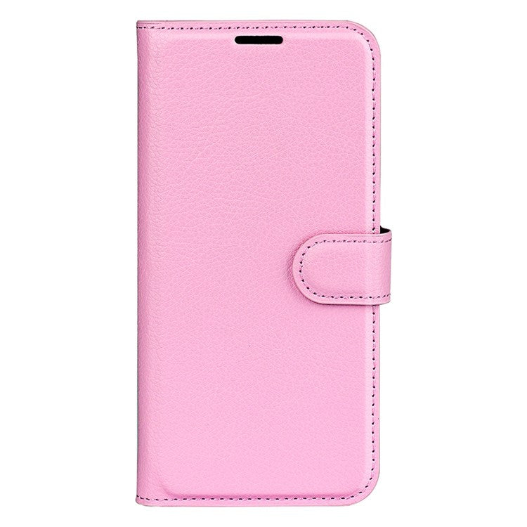 For Honor X30/Magic 4 Lite 5G Litchi Texture Phone Case Foldable Stand PU Leather Wallet Soft Shell Mobile Phone Cover - Pink