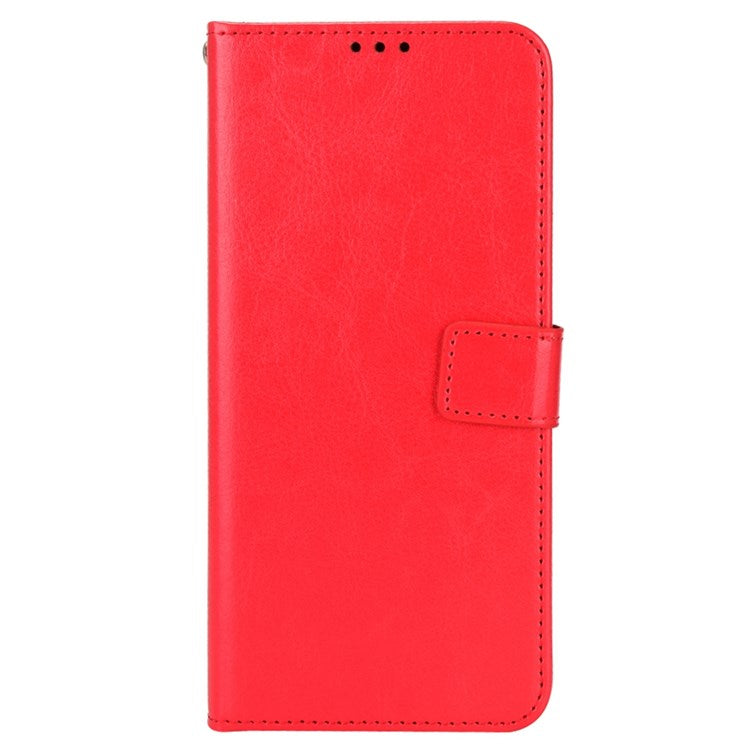 For Honor X9 4G/5G/Magic4 Lite 4G/5G/X30 5G PU Leather Magnetic Case Crazy Horse Texture Inner TPU Anti-Scratch Stand Wallet Cover with Strap - Red