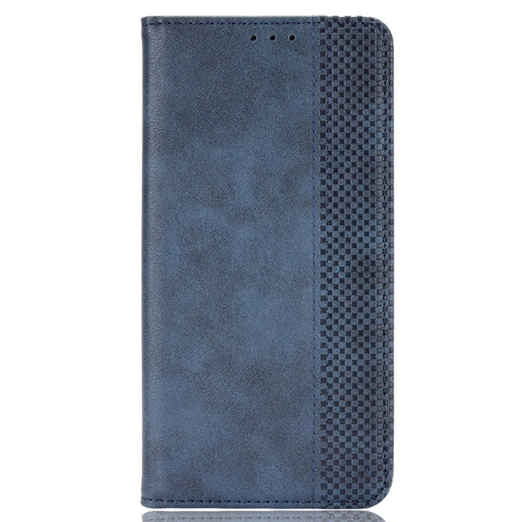 For Honor X9 4G/5G/Magic4 Lite 4G/5G/X30 5G Retro Series Wallet Case PU Leather Magnetic Auto Closing Stand Flip Folio Phone Cover - Blue