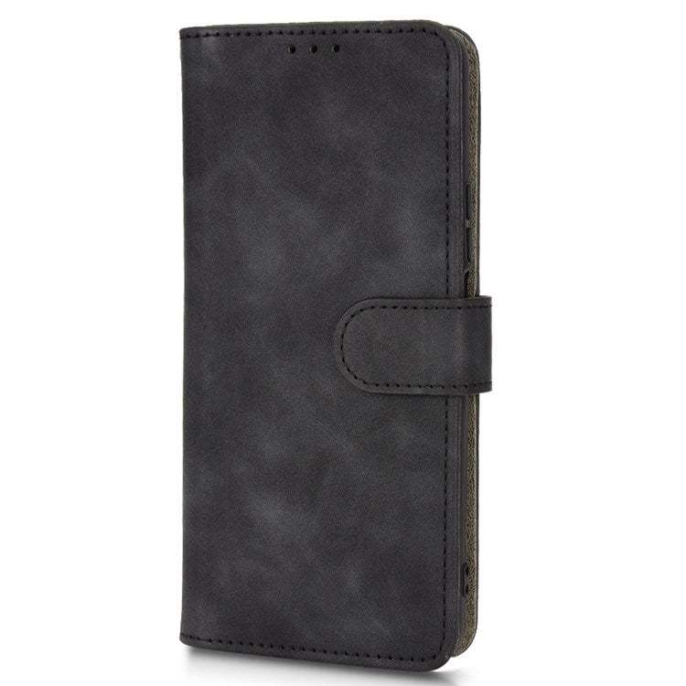 For Honor X9 5G/X30/Magic4 Lite 5G PU Leather Stand Flip Cover Skin-touch Feeling Shockproof TPU Inner Shell Wallet Phone Case - Black