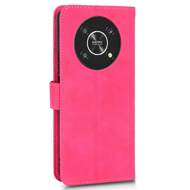 For Honor X9 5G/X30/Magic4 Lite 5G PU Leather Stand Flip Cover Skin-touch Feeling Shockproof TPU Inner Shell Wallet Phone Case - Rose
