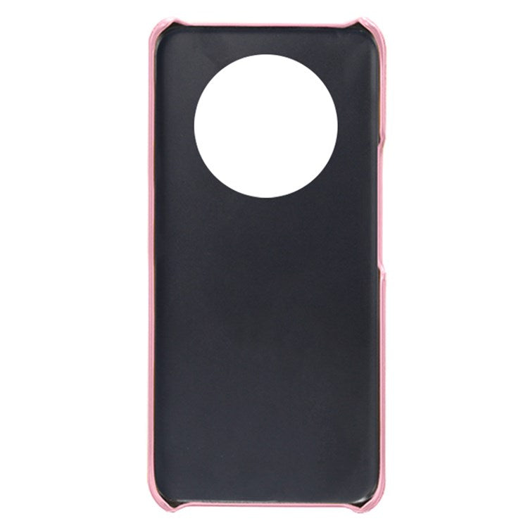 For Honor X30/Magic4 Lite 5G/X9 5G/X9 4G Slim Thin Phone Cover Scratch-resistant Textured PU Leather Coated PC Phone Case - Rose Gold