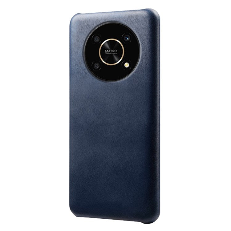 For Honor X30/Magic4 Lite 5G/X9 5G/X9 4G Slim Thin Phone Cover Scratch-resistant Textured PU Leather Coated PC Phone Case - Blue