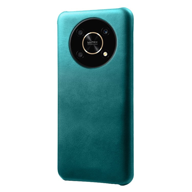 For Honor X30/Magic4 Lite 5G/X9 5G/X9 4G Slim Thin Phone Cover Scratch-resistant Textured PU Leather Coated PC Phone Case - Green