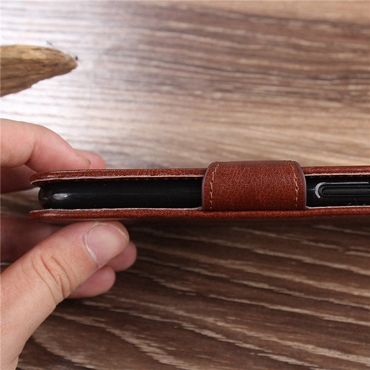 For Honor 70 5G Anti-fall PU Leather Wallet Case Stand Function Magnetic Closure Shockproof Flip Folio Cover - Black