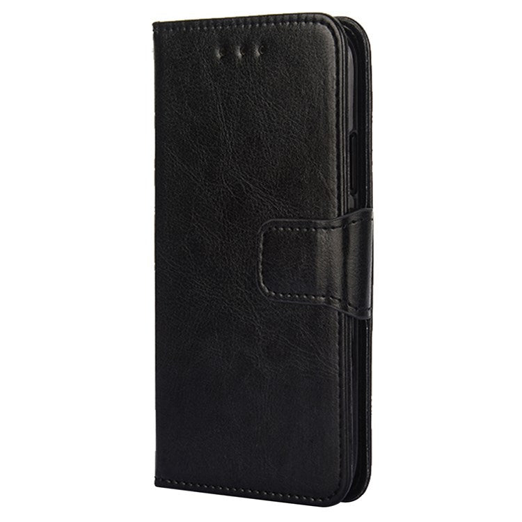 For Honor 70 5G Anti-fall PU Leather Wallet Case Stand Function Magnetic Closure Shockproof Flip Folio Cover - Black