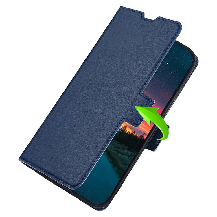 For Honor 70 Pro 5G/70 Pro+ 5G Side Magnetic Clasp Stand Phone Cover PU Leather Card Slot Shockproof Case - Blue