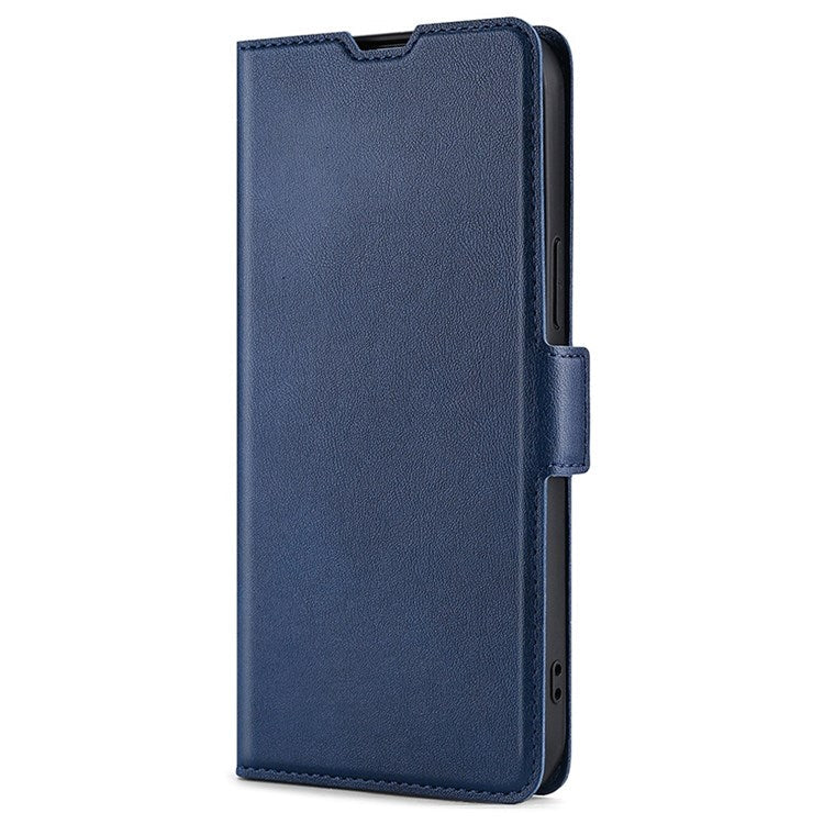 For Honor 70 Pro 5G/70 Pro+ 5G Side Magnetic Clasp Stand Phone Cover PU Leather Card Slot Shockproof Case - Blue