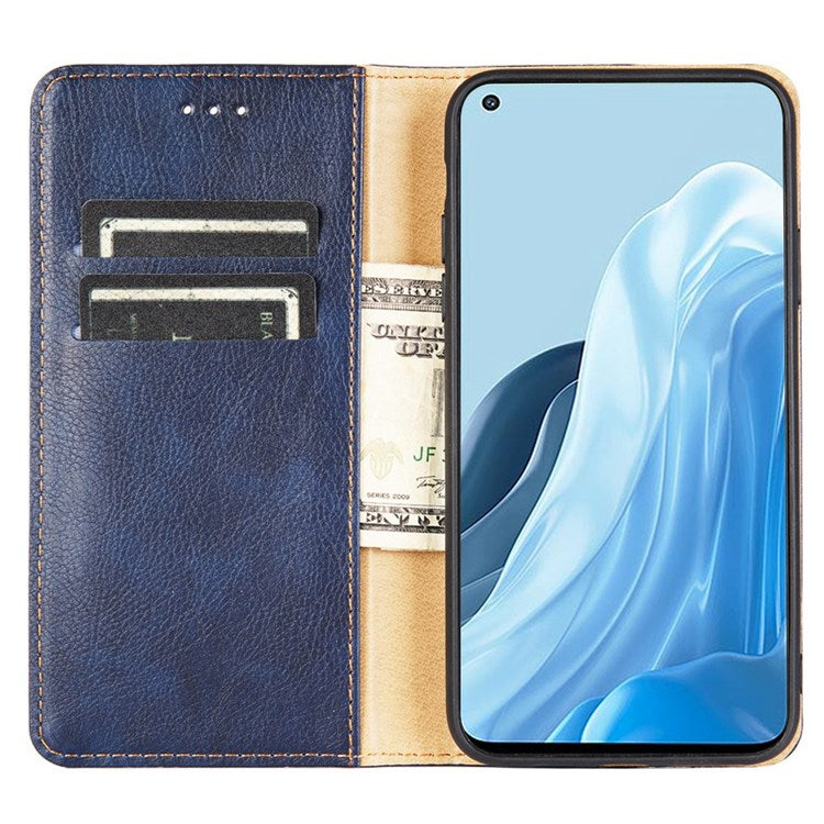 PU Leather Anti-scratch Stand Wallet Case for Honor 70 5G, Magnetic Auto-absorbed Protective Phone Cover - Rose Gold
