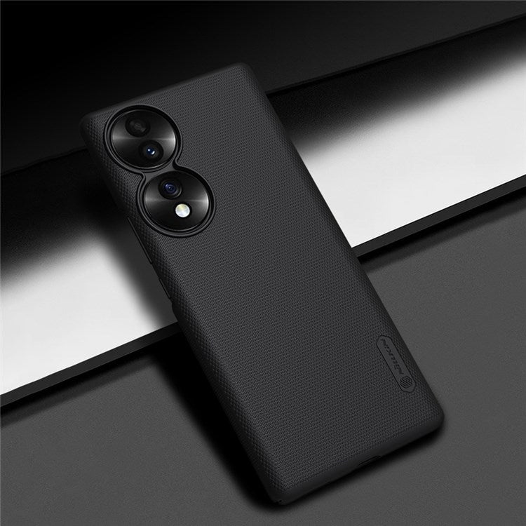 NILLKIN for Honor 70 5G Frosted Shield Protective Phone Case Matte Hard PC Shockproof Back Cover - Black