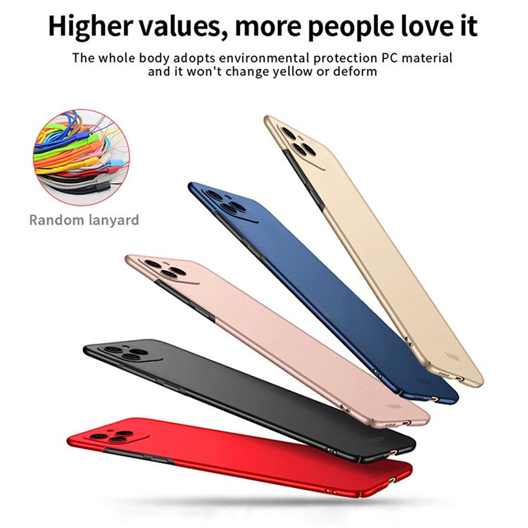 MOFI JK PC Series-1 Shield for Honor 60 SE Phone Case Matte Hard PC Back Slim Protective Guardian with Strap - Rose Gold