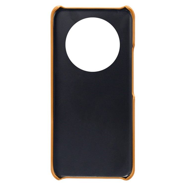 For Honor X40 5G / X9a 5G / Magic5 Lite 5G PU Leather Coated Hard PC Hybrid Phone Case Shockproof Anti-Scratch Dual Card Slots Cover - Orange