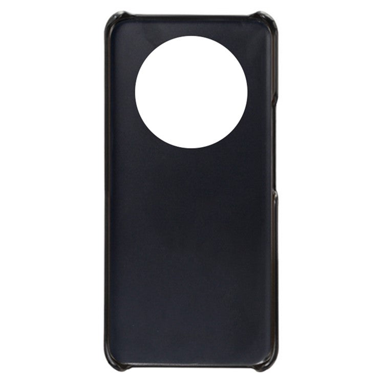 For Honor X40 5G / X9a 5G / Magic5 Lite 5G PU Leather Coated Hard PC Hybrid Phone Case Shockproof Anti-Scratch Dual Card Slots Cover - Black
