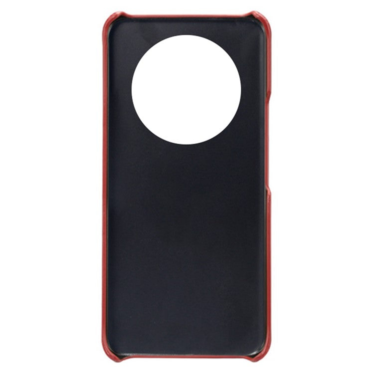 For Honor X40 5G / X9a 5G / Magic5 Lite 5G PU Leather Coated Hard PC Hybrid Phone Case Shockproof Anti-Scratch Dual Card Slots Cover - Red
