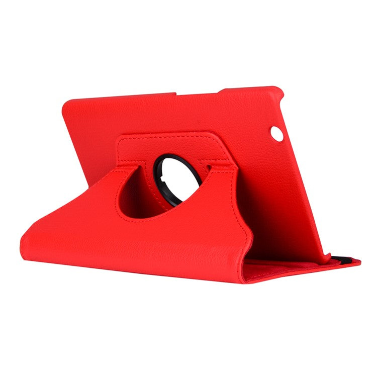 Litchi Grain 360 Degree Rotary Stand Leather Cover for Huawei MediaPad M3 8.4 Inch - Red