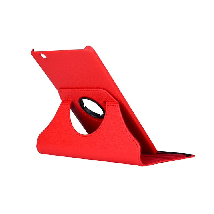 Litchi Grain 360 Degree Rotary Stand Leather Cover for Huawei MediaPad M3 8.4 Inch - Red