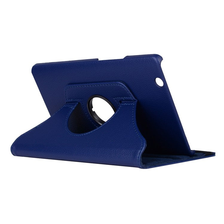 Litchi Grain PU Leather Cover Case for Huawei MediaPad M3 8.4 Inch - Dark Blue