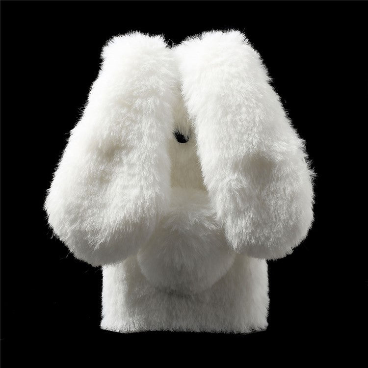 Bunny Shape Fluffy Warm Fur TPU Back Case for Huawei Honor 8 - White