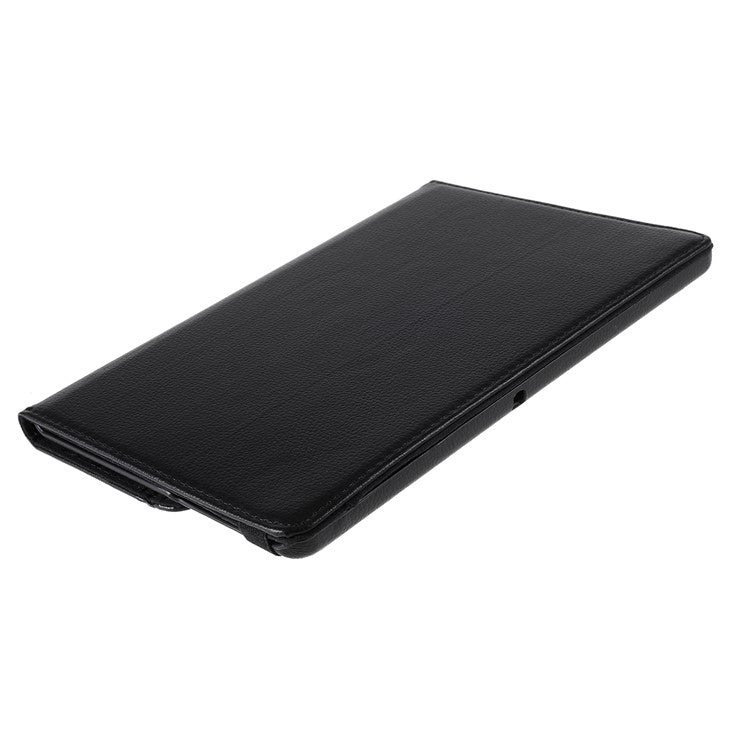 For Huawei MediaPad T3 10 Litchi Skin Leather 360 Degree Rotary Stand Multi-Angle Support Tablet Case - Black