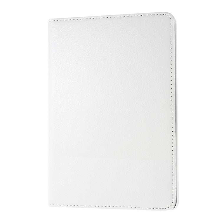 For Huawei MediaPad T3 10 Litchi Skin Leather 360 Degree Rotary Stand Multi-Angle Support Tablet Case - White