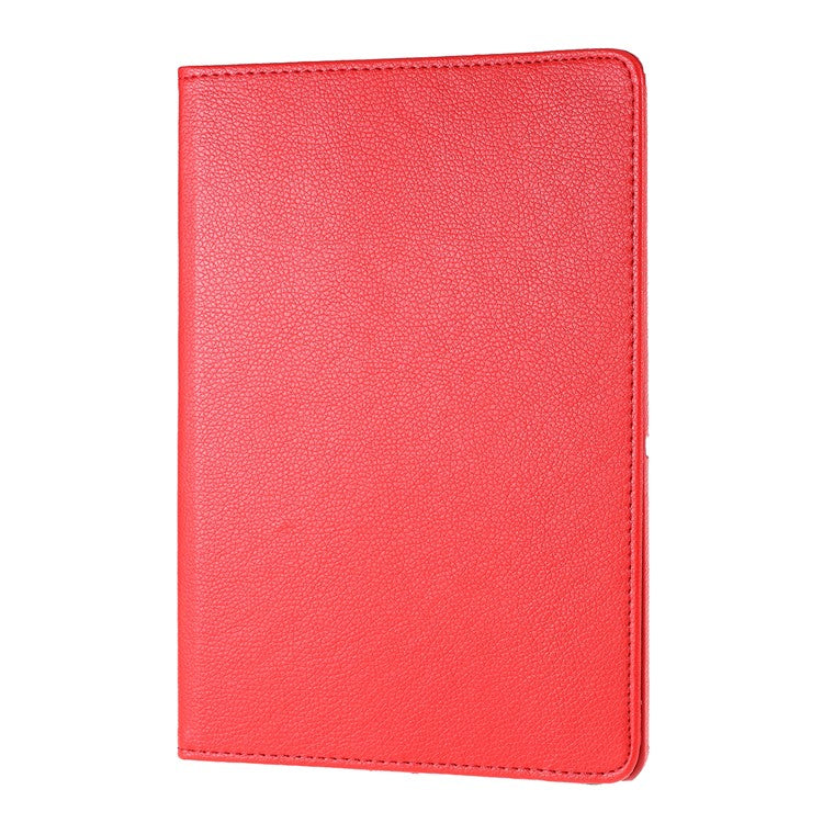For Huawei MediaPad T3 10 Litchi Skin Leather 360 Degree Rotary Stand Multi-Angle Support Tablet Case - Red