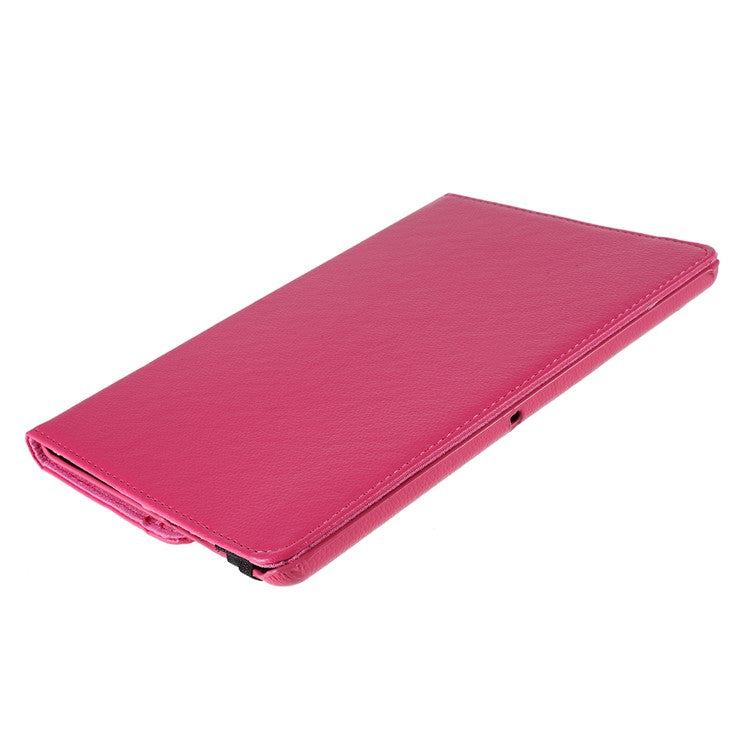 For Huawei MediaPad T3 10 Litchi Skin Leather 360 Degree Rotary Stand Multi-Angle Support Tablet Case - Rose