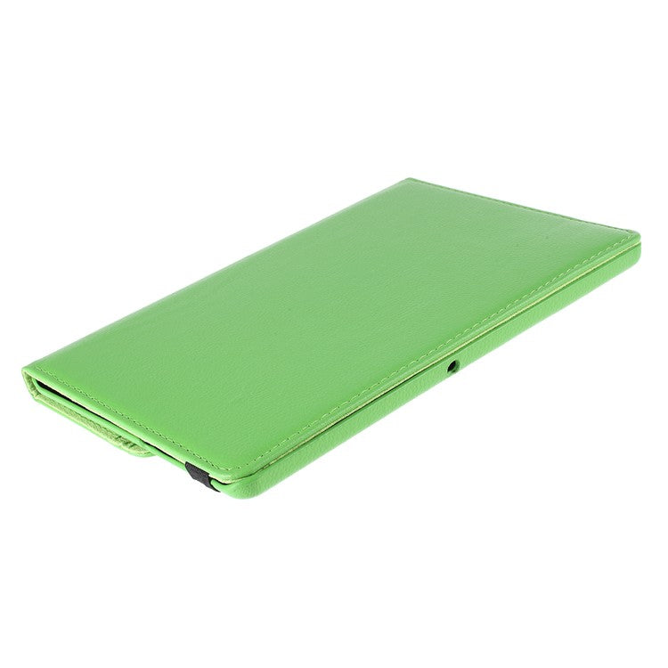 For Huawei MediaPad T3 10 Litchi Skin Leather 360 Degree Rotary Stand Multi-Angle Support Tablet Case - Green
