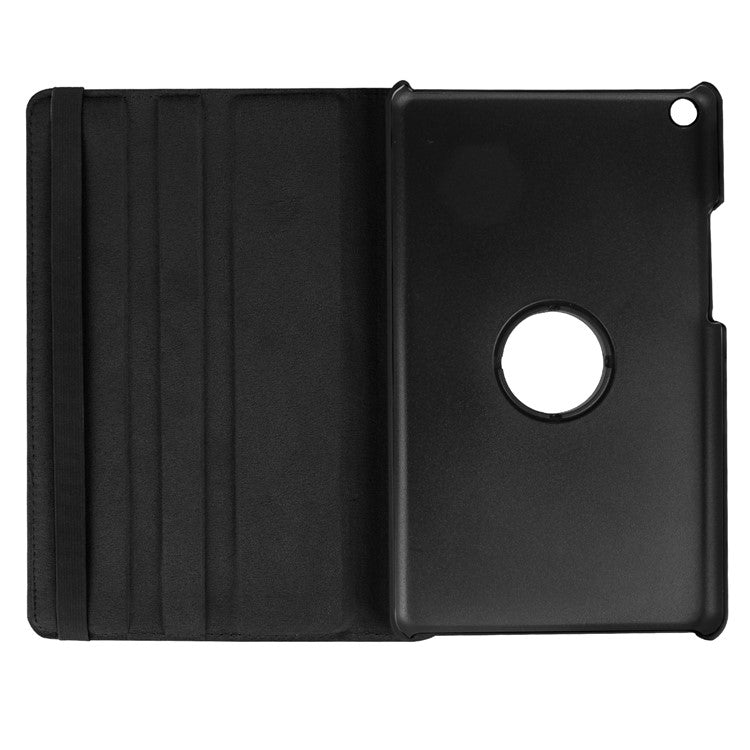 Litchi Skin Leather 360 Degree Rotary Stand Tablet Case for Huawei MediaPad T3 8.0 - Black