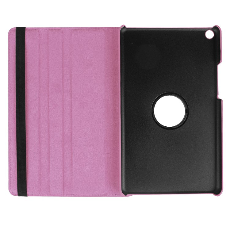 Litchi Skin Leather 360 Degree Rotary Stand Tablet Protective Case for Huawei MediaPad T3 8.0 - Pink