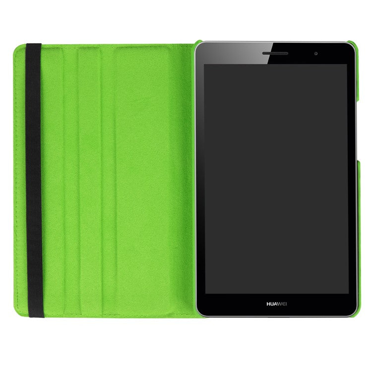 Litchi Skin Leather 360 Degree Rotary Stand Tablet Protective Cover for Huawei MediaPad T3 8.0 - Green