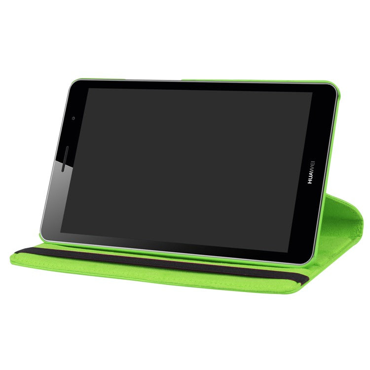 Litchi Skin Leather 360 Degree Rotary Stand Tablet Protective Cover for Huawei MediaPad T3 8.0 - Green