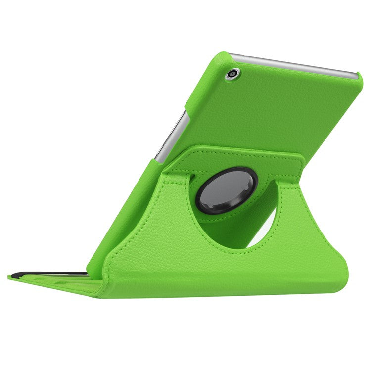 Litchi Skin Leather 360 Degree Rotary Stand Tablet Protective Cover for Huawei MediaPad T3 8.0 - Green