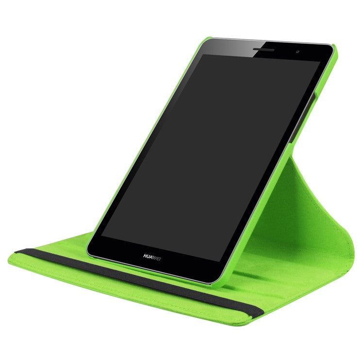 Litchi Skin Leather 360 Degree Rotary Stand Tablet Protective Cover for Huawei MediaPad T3 8.0 - Green