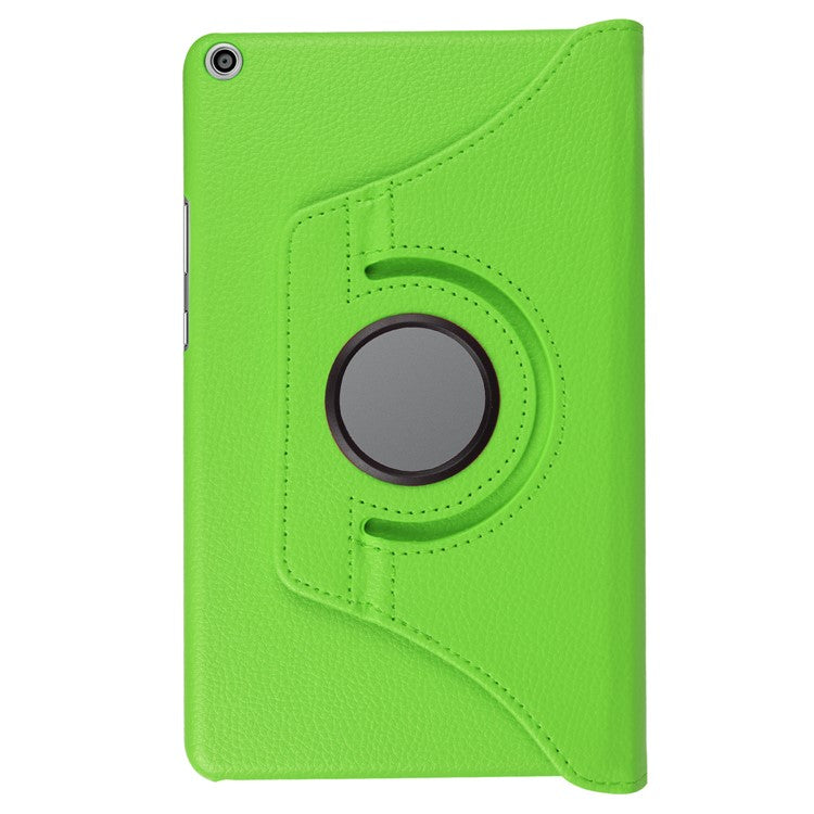 Litchi Skin Leather 360 Degree Rotary Stand Tablet Protective Cover for Huawei MediaPad T3 8.0 - Green