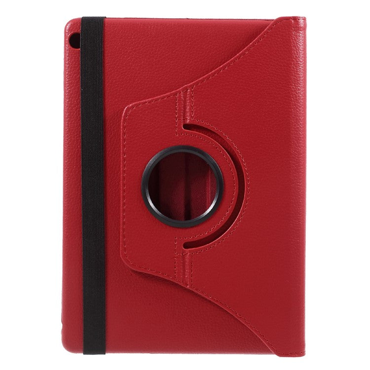 Litchi Texture 360° Swivel Leather Stand Cover for Huawei MediaPad M3 Lite 10 (10.1 Inch) - Red
