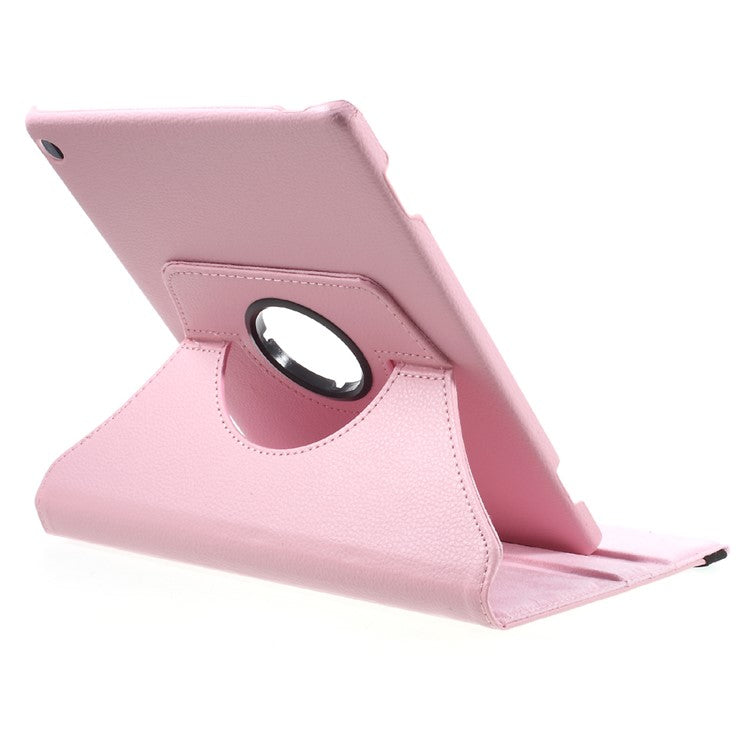 Litchi Grain 360 Degree Rotary Stand Leather Flip Case for Huawei MediaPad M3 Lite 10 (10.1 Inch) - Pink