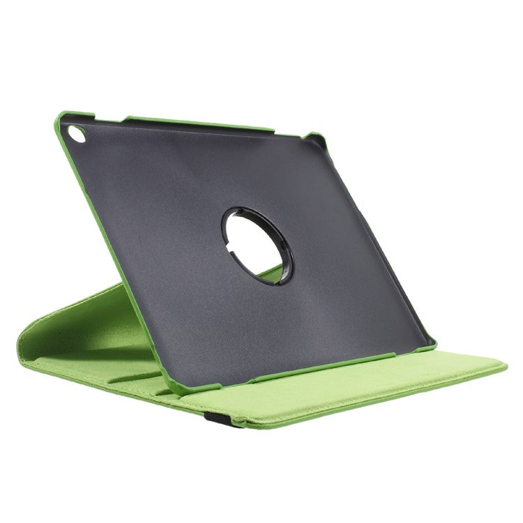 Litchi Skin PU Leather 360 Degree Rotary Stand Shell for Huawei MediaPad M3 Lite 10 (10.1 Inch) - Green