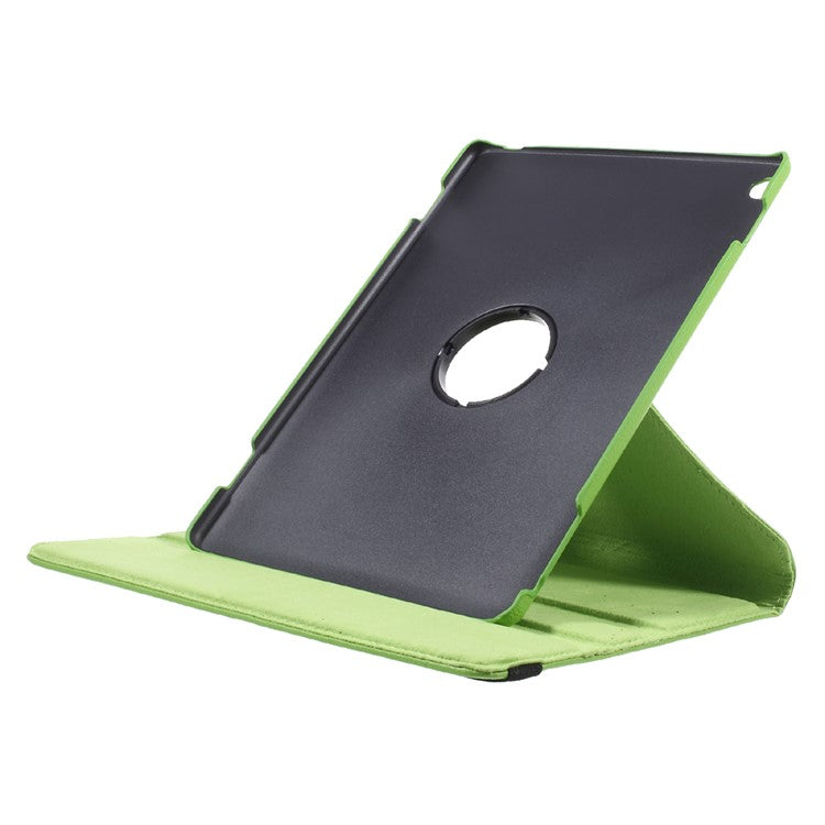Litchi Skin PU Leather 360 Degree Rotary Stand Shell for Huawei MediaPad M3 Lite 10 (10.1 Inch) - Green