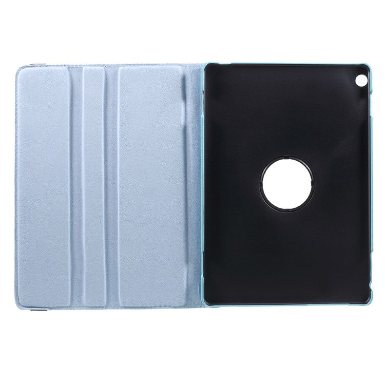 Elastic Band 360 Degree Swivel Stand Leather Shell for Huawei MediaPad M3 Lite 10 (10.1 Inch) - Baby Blue