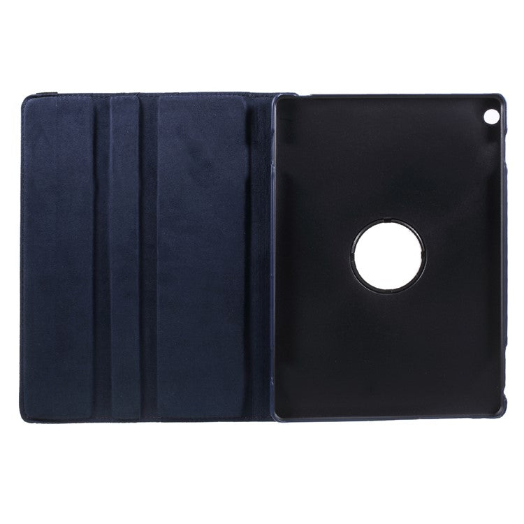 Rotary Stand Leather Tablet Cover with Lychee Texture for Huawei MediaPad M3 Lite 10 (10.1 Inch) - Dark Blue
