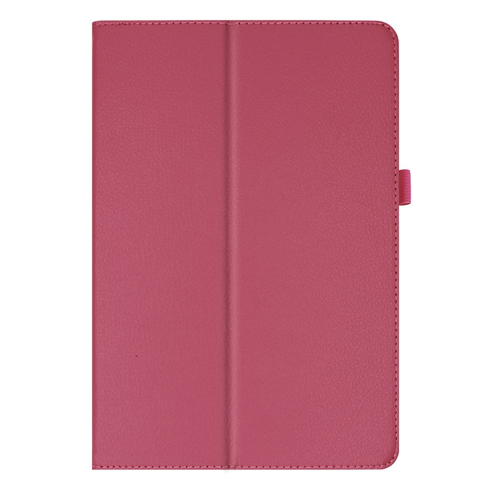 Anti-scratch Shockproof Litchi Texture Leather Stand Protective Phone Case Cover for Lenovo Tab M10 TB-X605F - Rose
