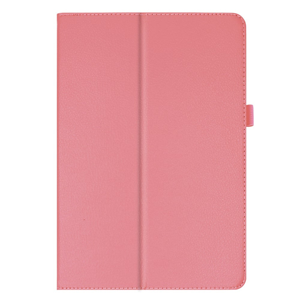 Anti-scratch Shockproof Litchi Texture Leather Stand Protective Phone Case Cover for Lenovo Tab M10 TB-X605F - Pink