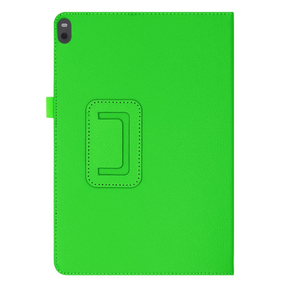 Anti-scratch Shockproof Litchi Texture Leather Stand Protective Phone Case Cover for Lenovo Tab M10 TB-X605F - Green