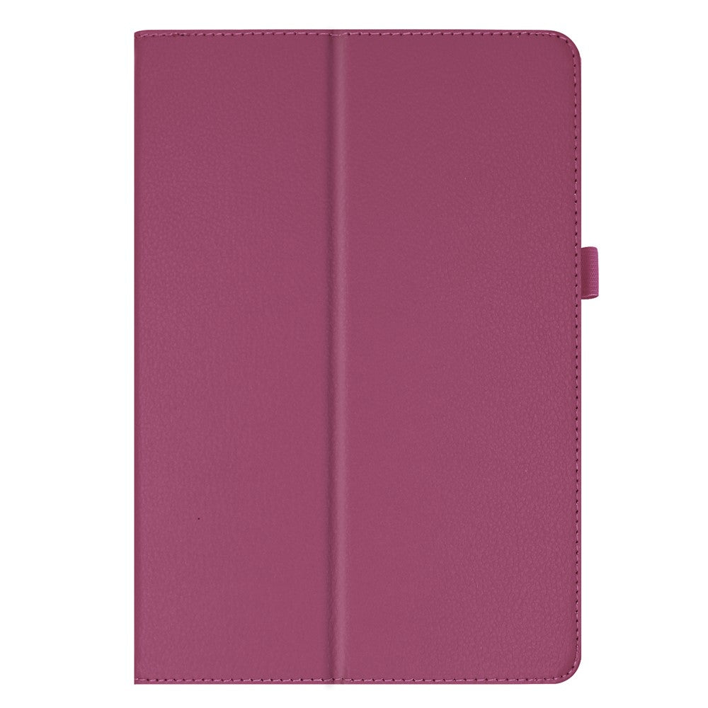 Anti-scratch Shockproof Litchi Texture Leather Stand Protective Phone Case Cover for Lenovo Tab M10 TB-X605F - Purple