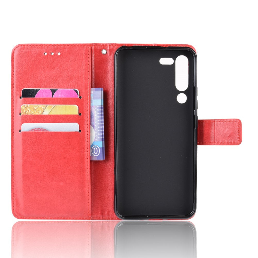 Leather Stand Wallet Phone Case for Lenovo Z6 Pro - Red